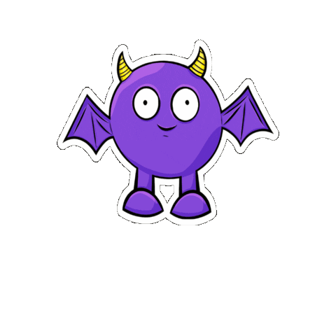 animated gif of a little devil jumping excitedly